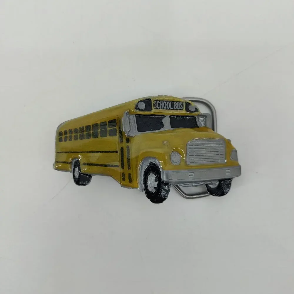 Great American Buckle Yellow Enamel School Bus Belt Buckle